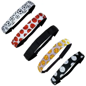 Sports Headband Adjustable No Slip Grip You Pick Colors and Quantities