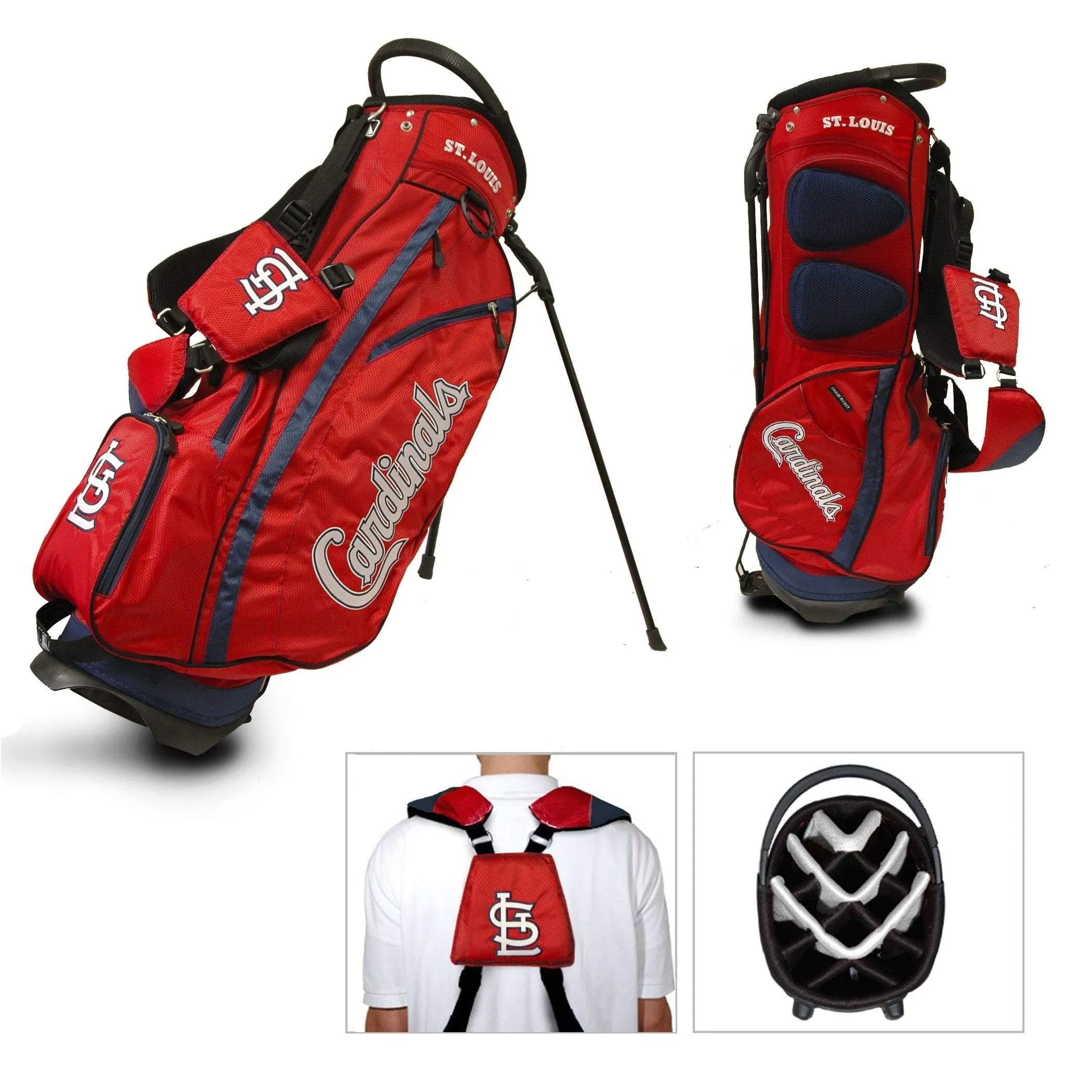 St. Louis Cardinals Team Golf Fairway Lightweight 14-Way Top Golf Club Stand Bag