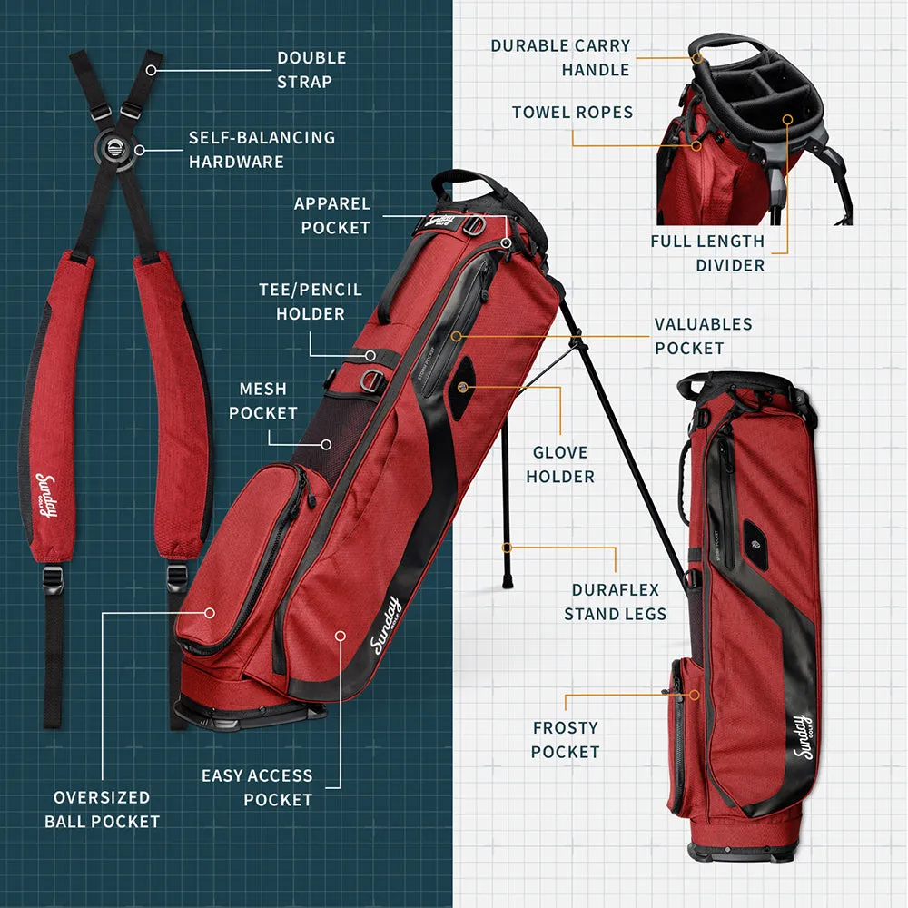 Sunday Golf El Camino Stand Bag - Ron Burgundy