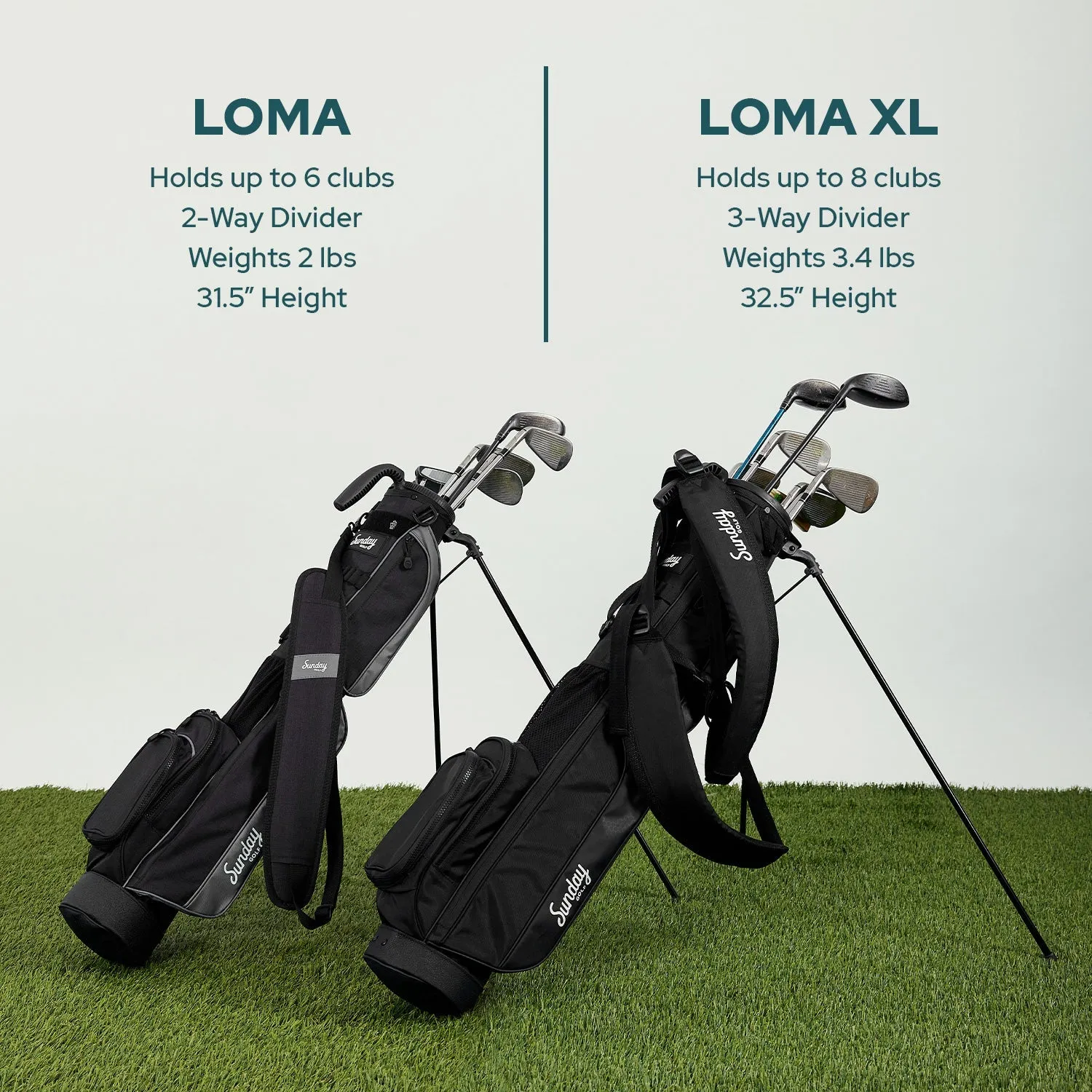 Sunday Golf LOMA XL BAG | Midnight Green