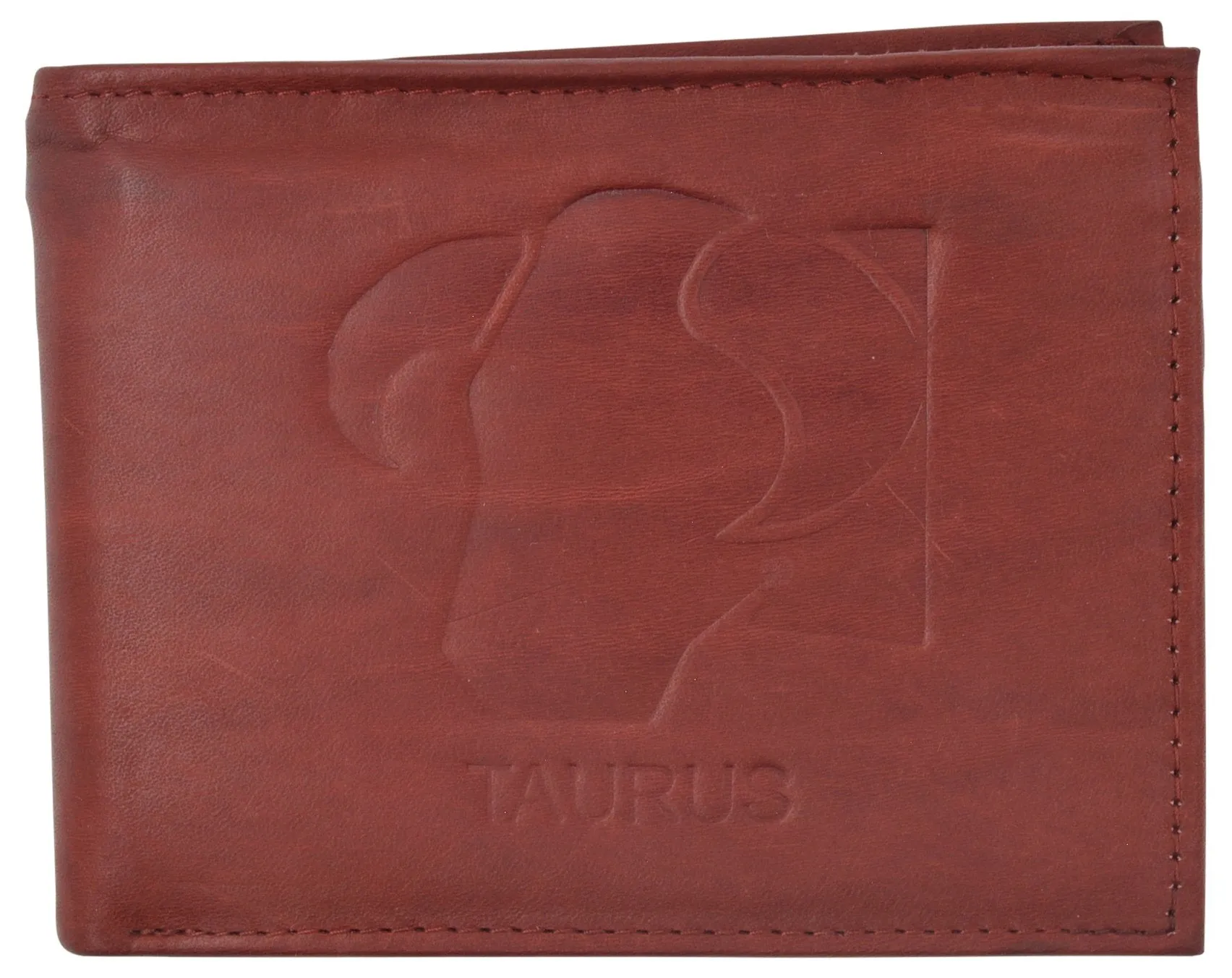 Taurus Zodiac Sign Bifold Trifold Genuine Leather Men's Wallets