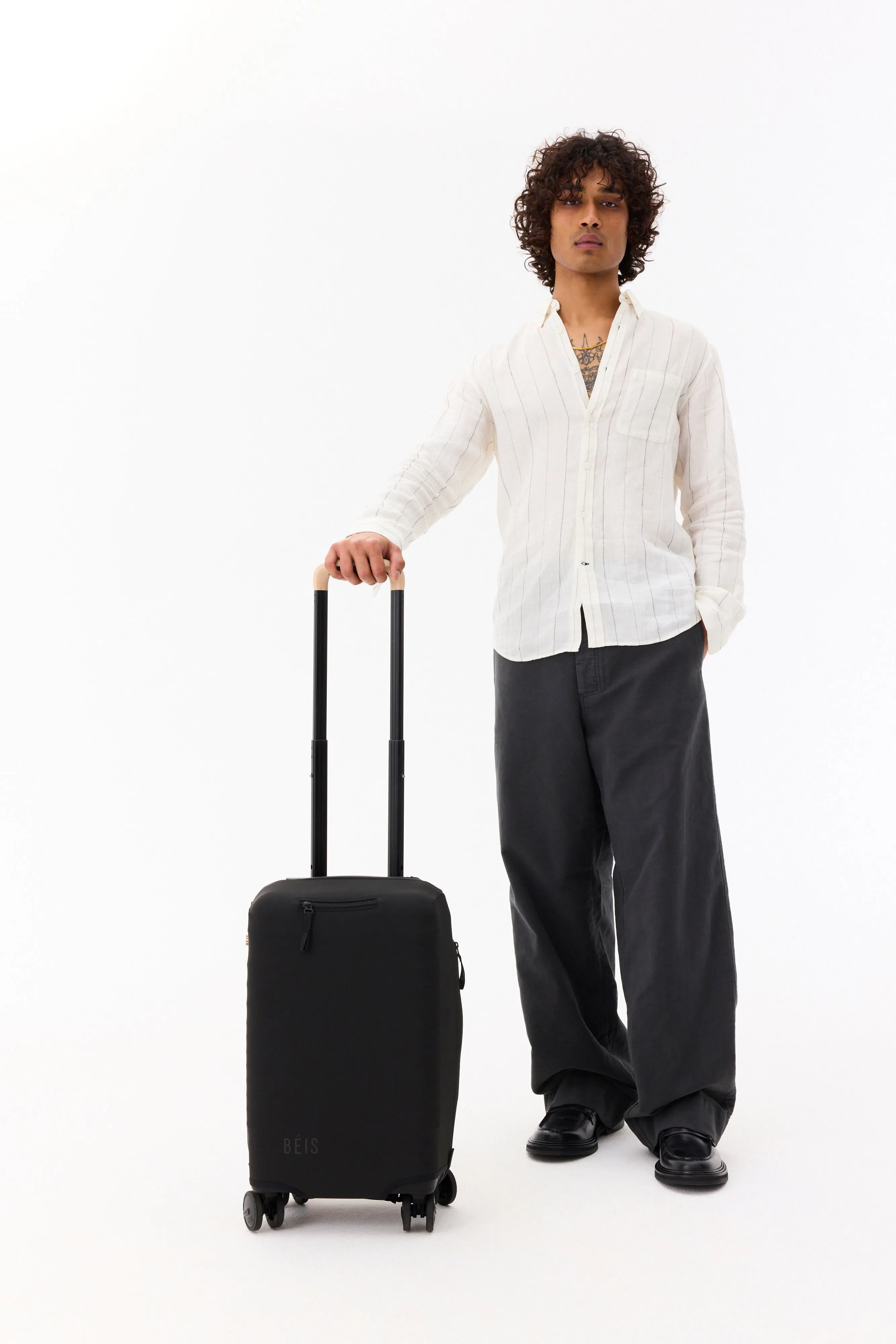 The Small Carry-On Luggage Cover in Black