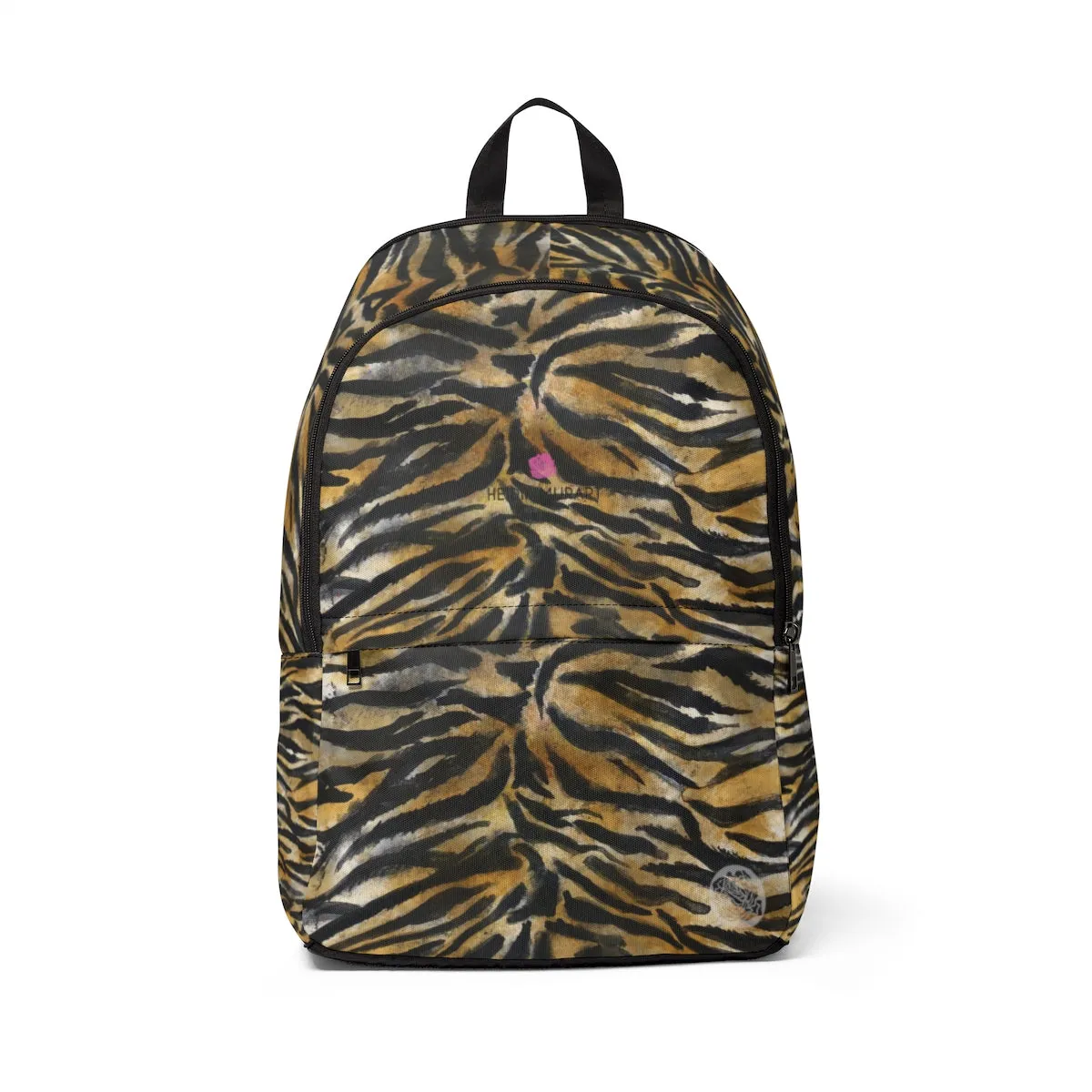 Tiger Stripe Backpack, Tiger Stripes Print Animal Skin Unisex Large Size Waterproof Fabric Designer Backpack