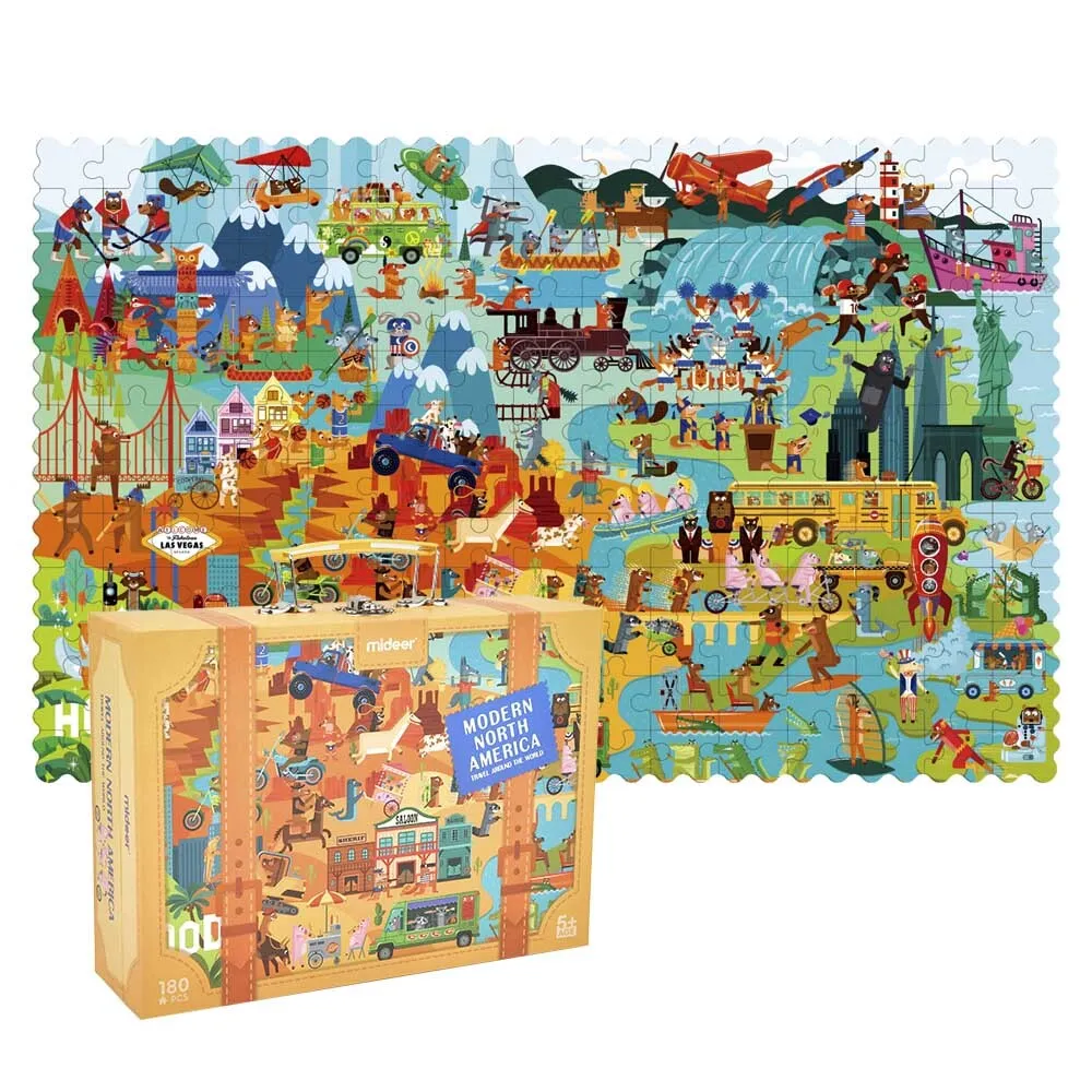 Travel Around the World Puzzle: Modern North America 180pc