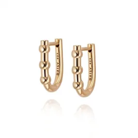 Treasures Bobble Huggie 18ct Gold Plated Earrings TE03_GP