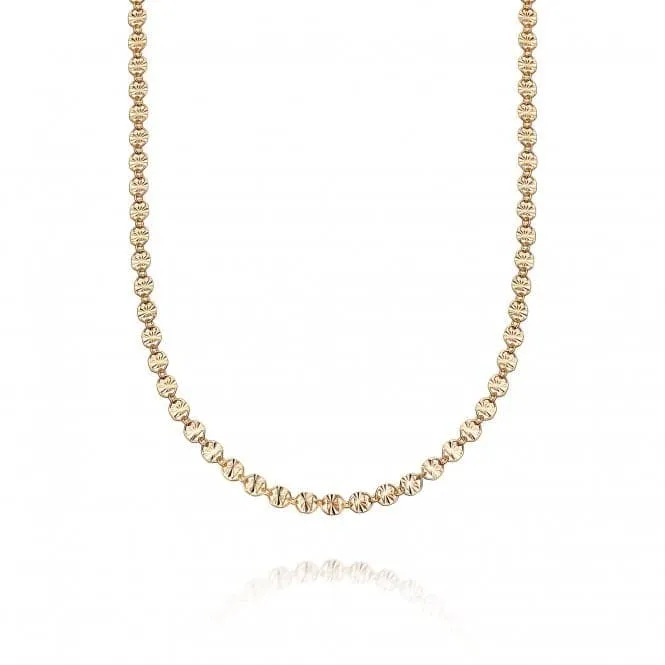 Treasures Sunburst Chain 18ct Gold Plated Necklace TN06_GP