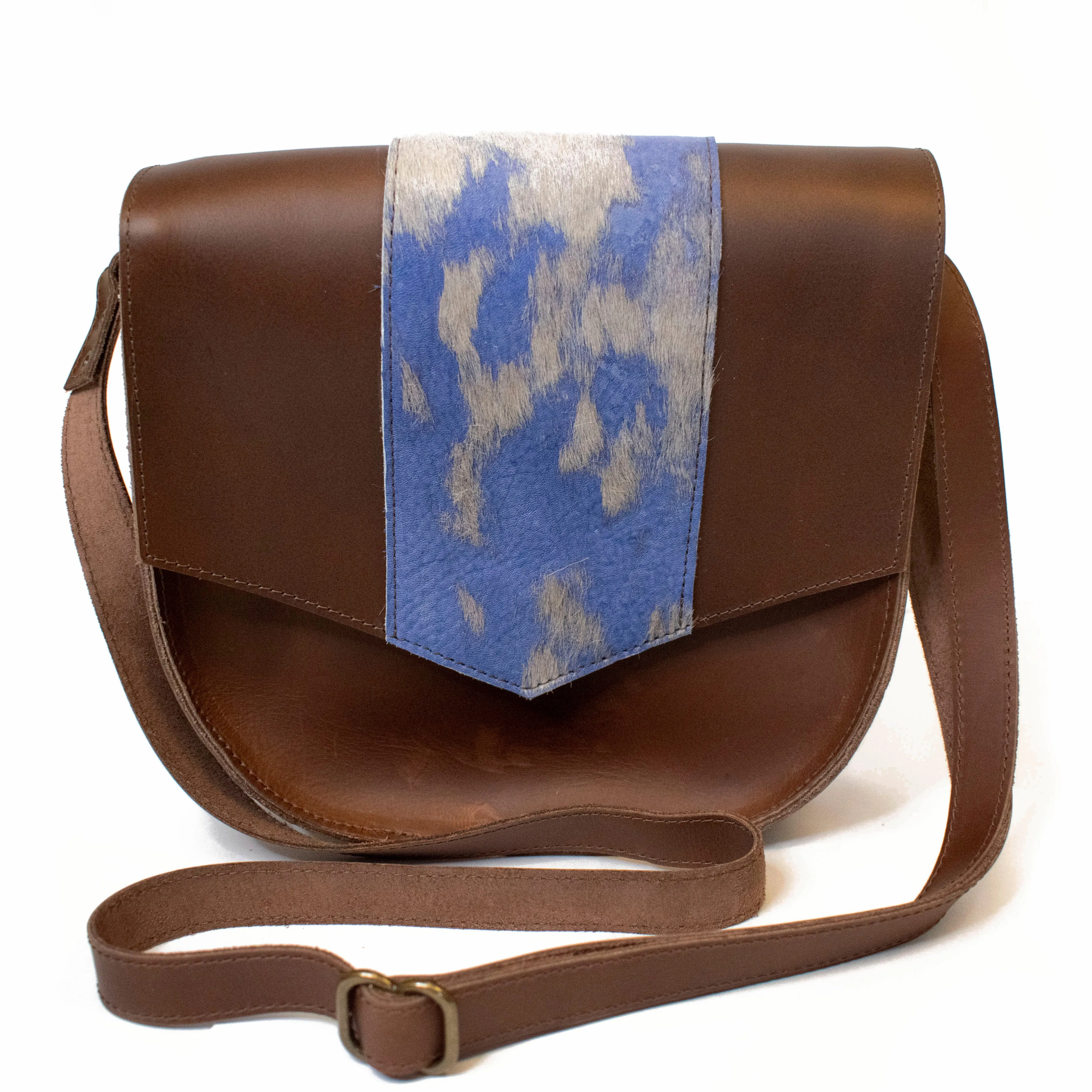 Two-Tone Satchel in Stone Blue