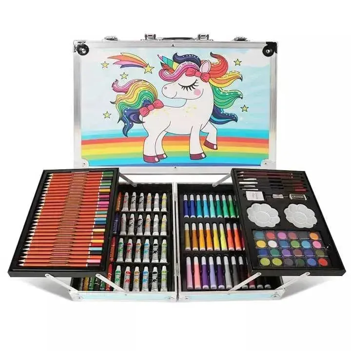 Unicorn Themed Art Suitcase (145 Pcs)