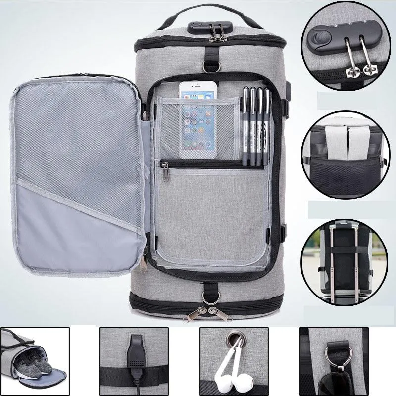 USB Anti-theft Gym backpack Bags Fitness Gymtas