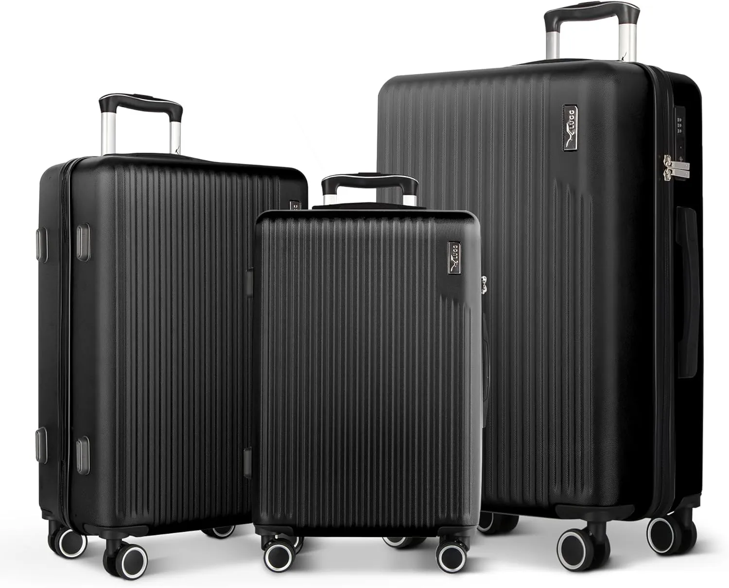 Vacay 3pc Suitcase Set in Black