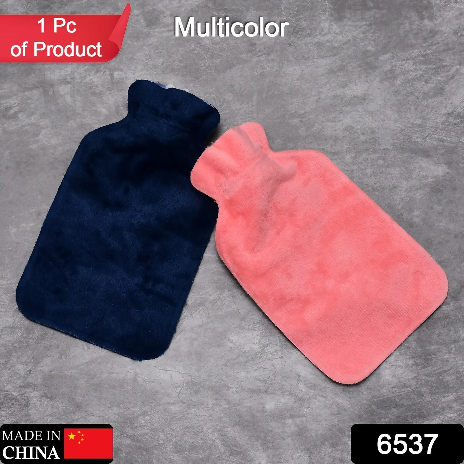 Velvet Super soft Fur Cover with Natural Rubber Hot Water Bag (1 pcs)