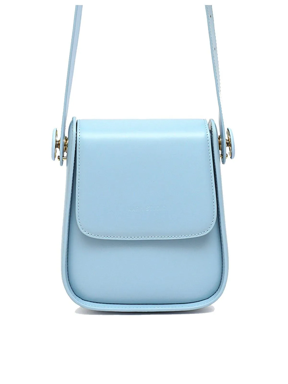 Warm Studio Blue Square Saddle Bag