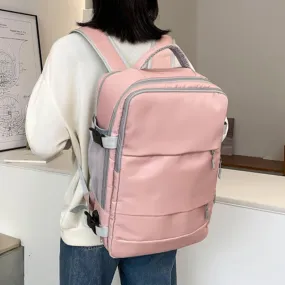 Women Travel Backpack Water Repellent Anti-Theft Stylish Casual Daypack Bag With Luggage Strap USB Charging Port Backpack