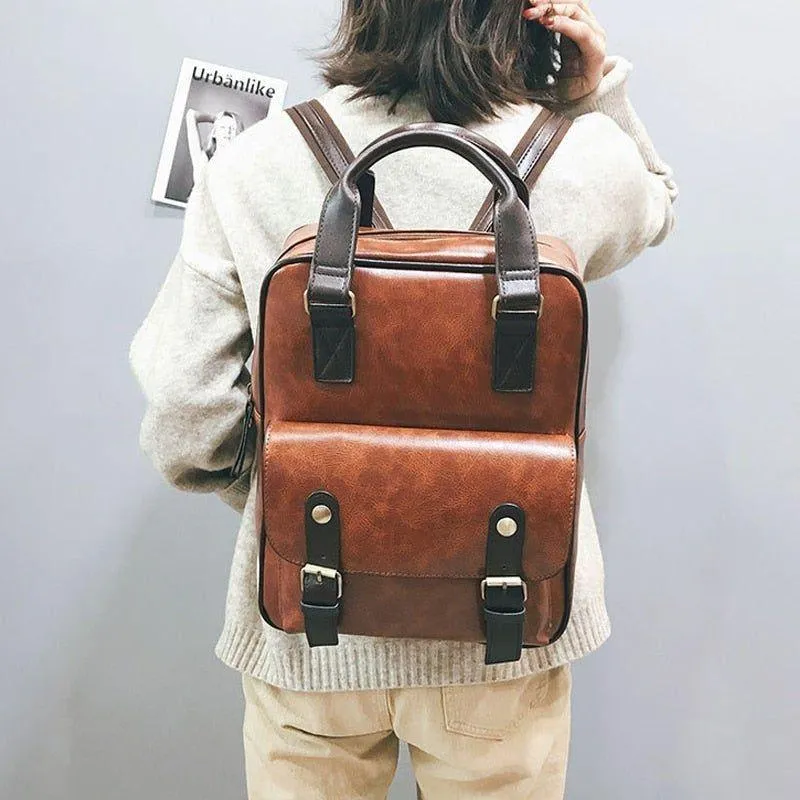 Women's Cool Backpacks Leather School College Travel Backpacks 274