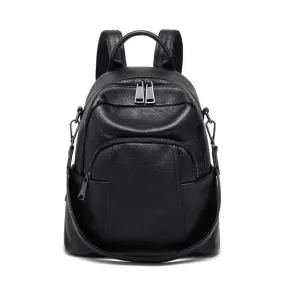 Women's Leather Backpack Convertible Shoulder Bag