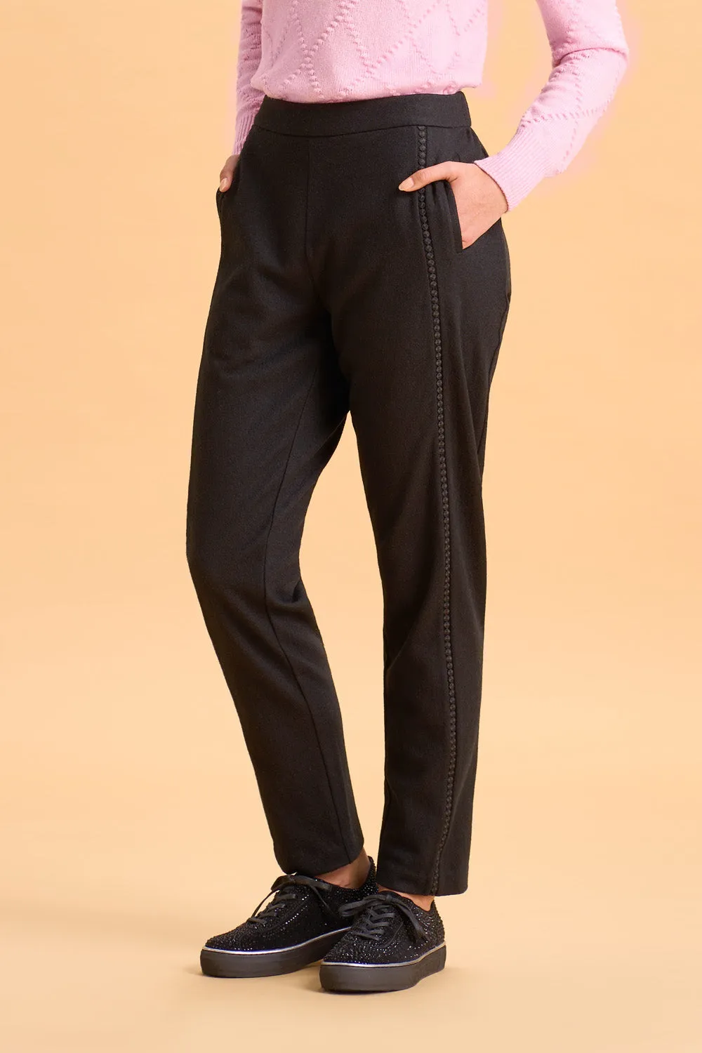 Wool Lace Insert Pant