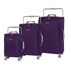 World's Lightest 8 Wheel Medium Suitcase- Rich Purple