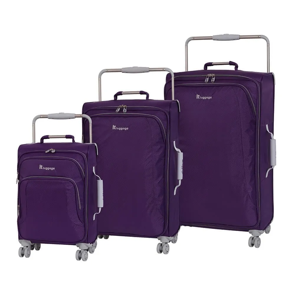 World's Lightest 8 Wheel Medium Suitcase- Rich Purple